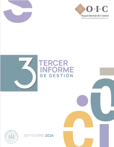 Tercer Informe de Gestión - Órgano Interno de Control del Tribunal Estatal Electoral de Sonora